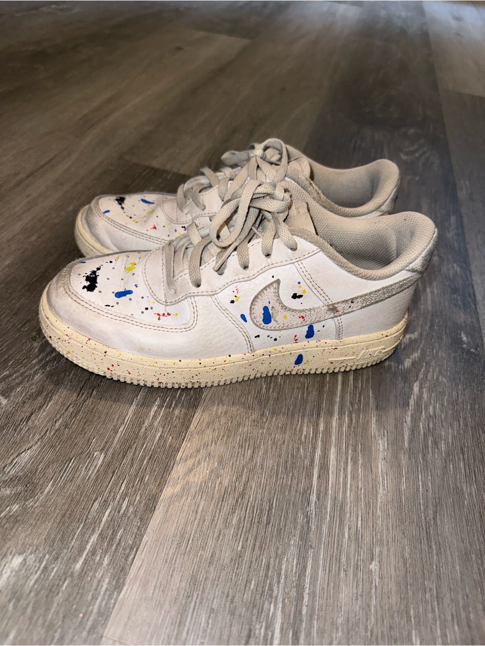 Nike Air Force 1 sneakers (custom paint splatter)